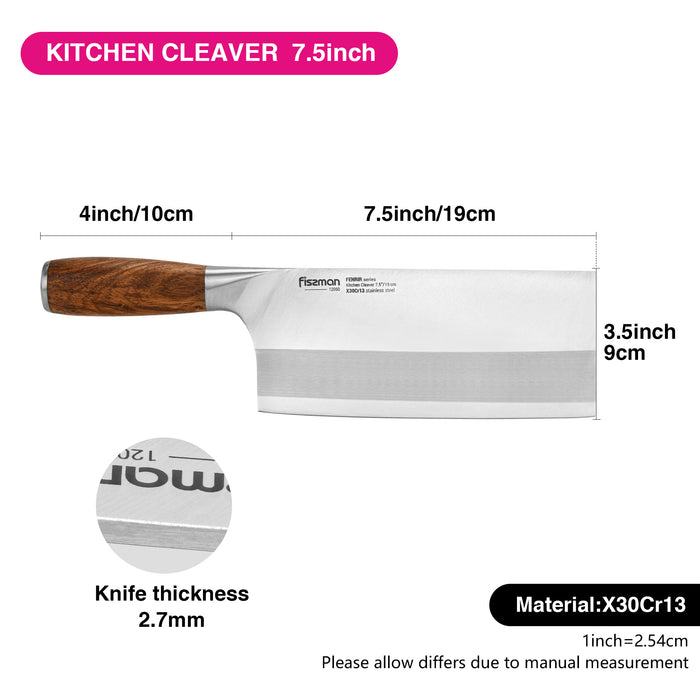 7.5'' Butcher Knife Kitchen Cleaver Fenrir Series (420J2 steel)