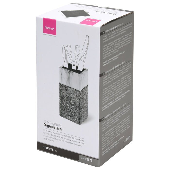 Knife Stand with Removable Straw 23cm, Plastic, Universal Knife Organizer