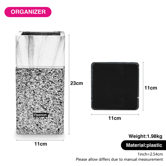 Knife Stand with Removable Straw 23cm, Plastic, Universal Knife Organizer