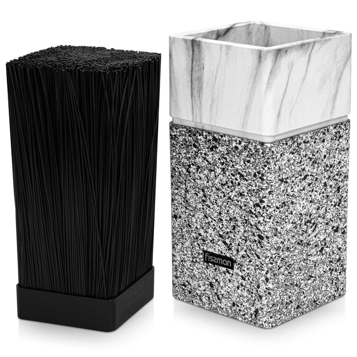 Knife Stand with Removable Straw 23cm, Plastic, Universal Knife Organizer