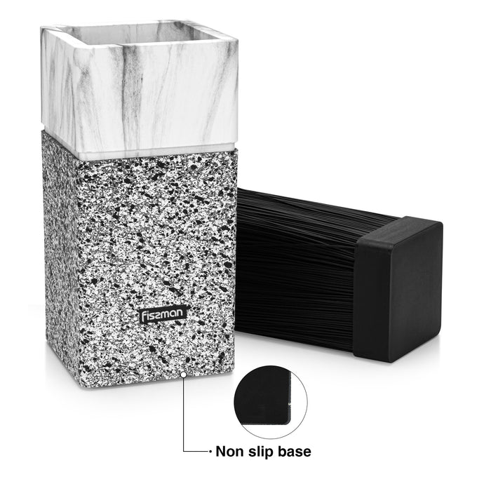 Knife Stand with Removable Straw 23cm, Plastic, Universal Knife Organizer