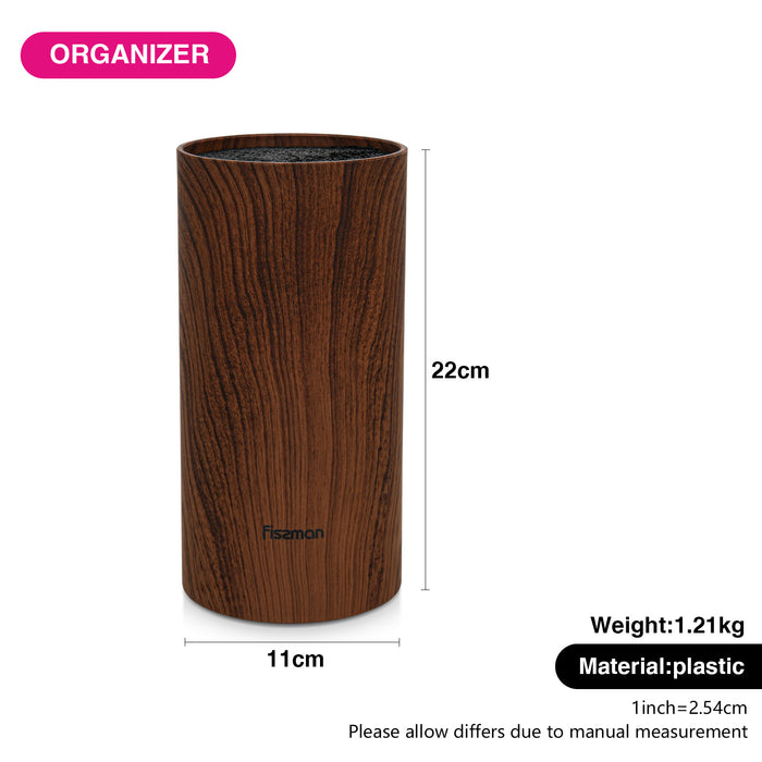 Kitchen Knife Organizer 11x22cm, Round Shaped, Wood (Plastic)