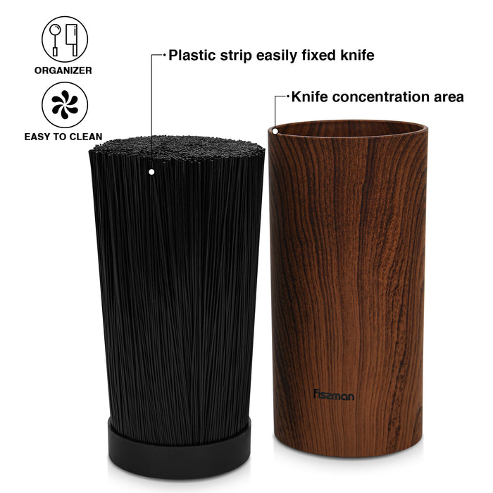 Kitchen Knife Organizer 11x22cm, Round Shaped, Wood (Plastic)