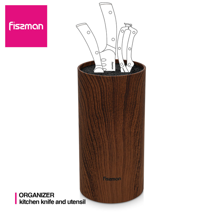 Kitchen Knife Organizer 11x22cm, Round Shaped, Wood (Plastic)