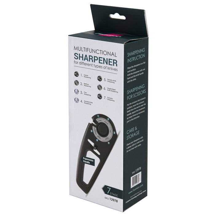 7-Stage Knife Sharpener w/Scissors Sharpening Slot