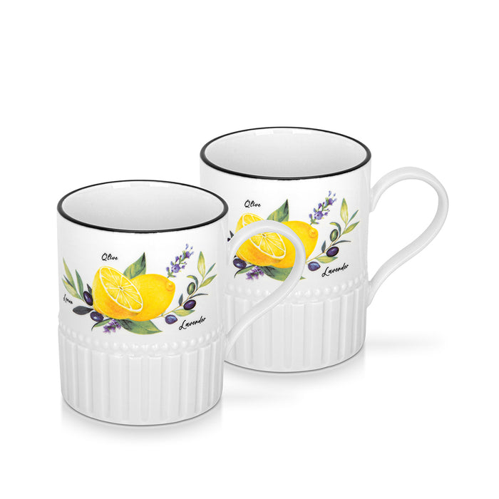 Set of 2 Mugs LEMON PROVENCE 400 ml (Porcelain)