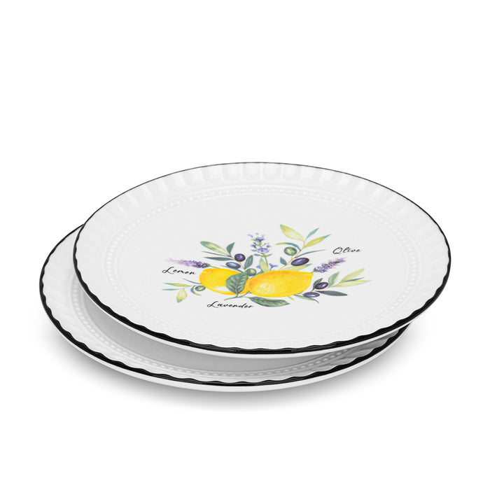 2-Piece Plates Lemon Provence Porcelain 16cm