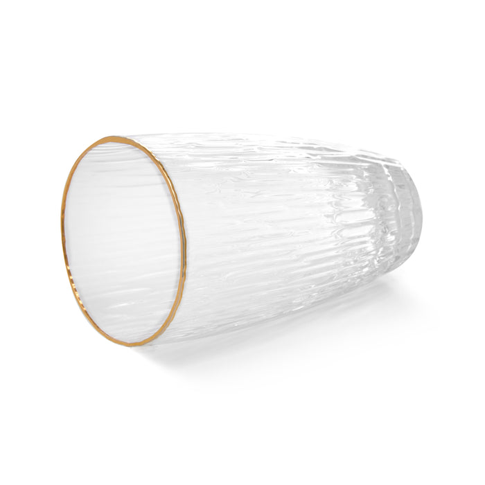 2-Piece Glasses 500ml Glass with Golden Rim
