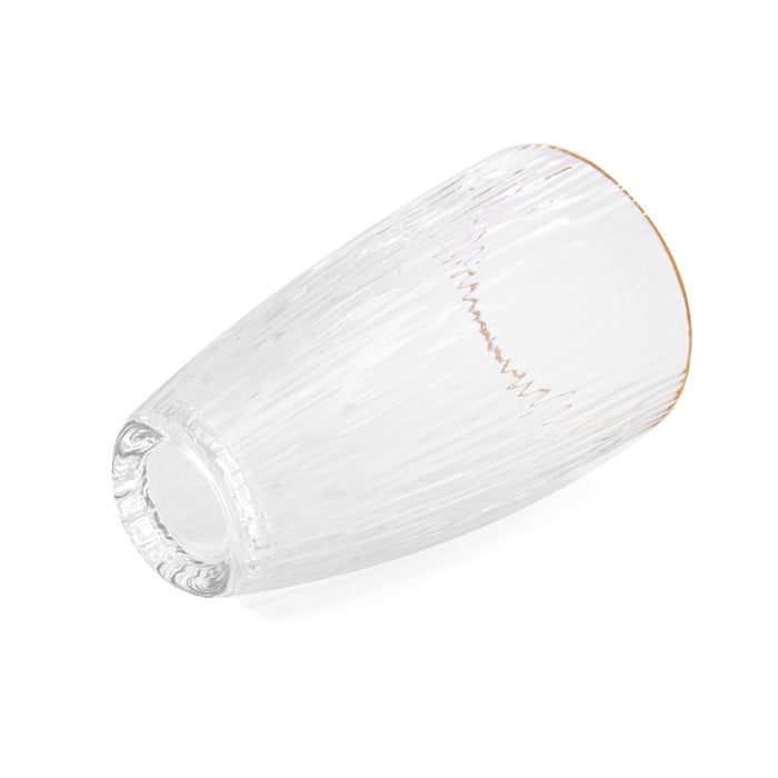 2-Piece Glasses 500ml Glass with Golden Rim