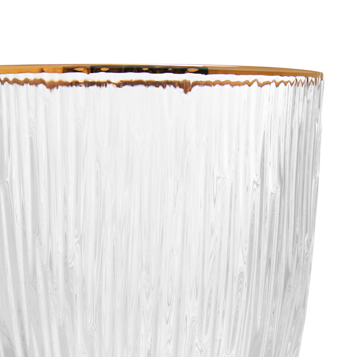 2-Piece Glasses 400ml Glass with Golden Rim