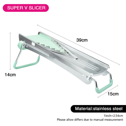 Mandoline Slicer With 5 Blades Profi Series White/Green 39cm