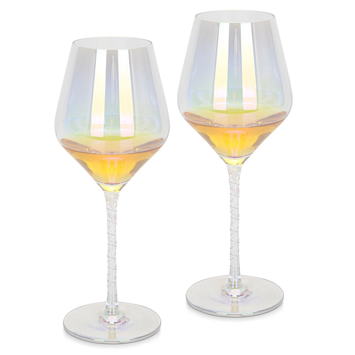 2-Piece 450ml White Glass Set