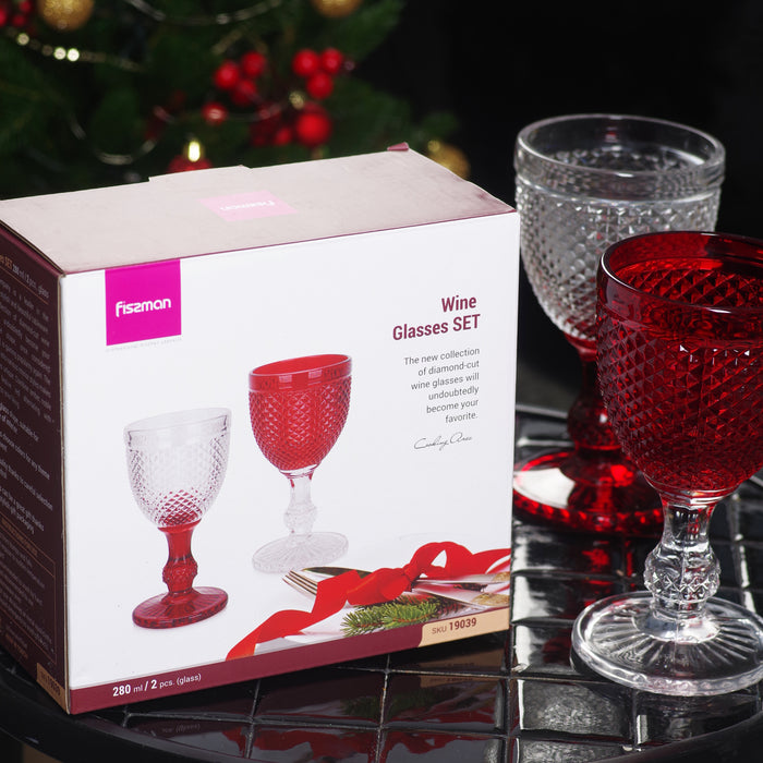Set of 2 Wine Glasses 280ml (Glass)