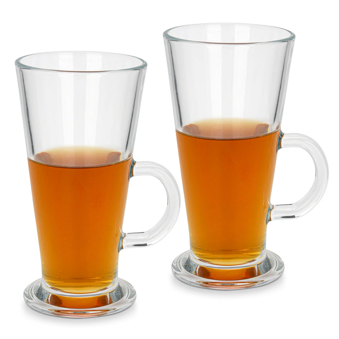 2-Piece Latte Glass Mugs 280ml