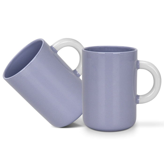 2-Piece Mugs 540ml Lilac New Bone China