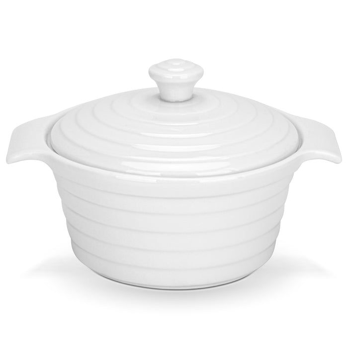 Round Mini Pot with Lid 13x6 cm/340 ml (Porcelain)