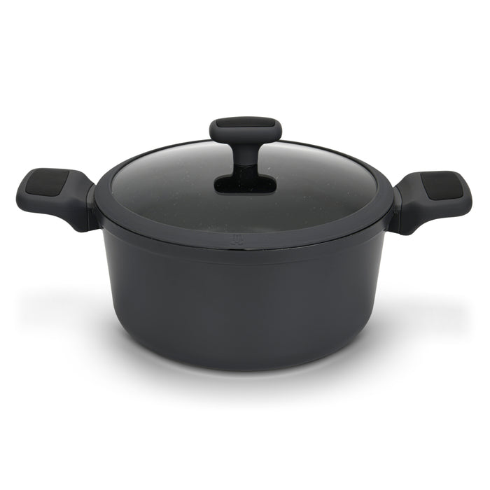 Stockpot Titanium Pro 24cm/4.7LTR with Glass Lid with Cast Aluminum and Non- Stick Coating