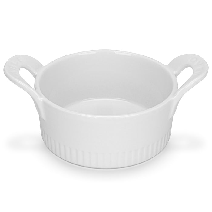 2-Piece Mini Round Baking Dish 10.5x6cm/250ml Porcelain