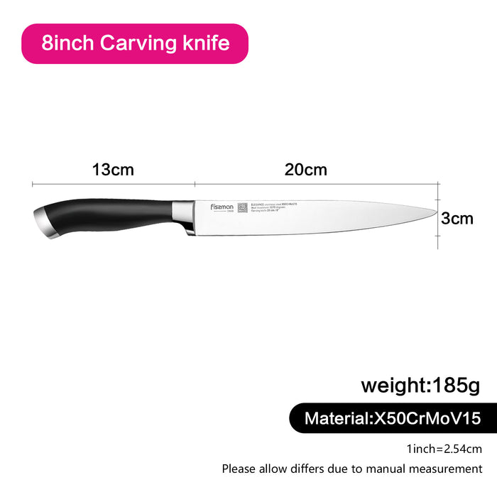 8 Carving Knife Elegance (X50crmov15 Steel)
