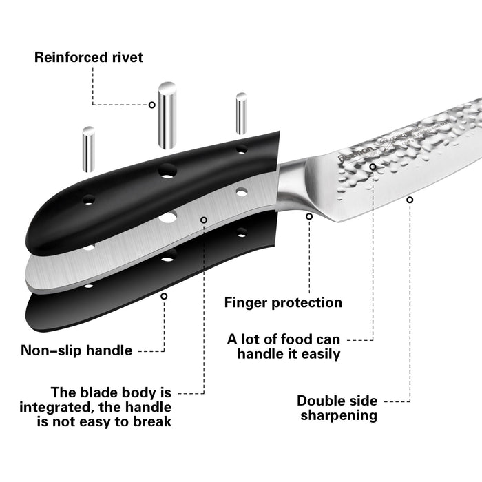 Chefs Knife HATTORI with hammered Japanese Stainless Steel 6-inch