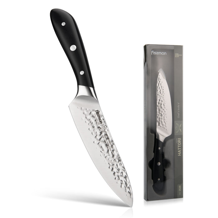 Chefs Knife HATTORI with hammered Japanese Stainless Steel 6-inch
