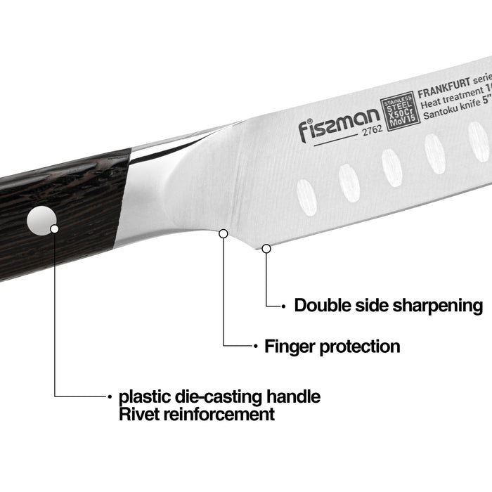 5'' Santoku Knife FrankFruit (steel X50Cr15MoV)