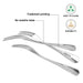 3-Piece Fruit Forks Flavia 13cm Stainless Steel