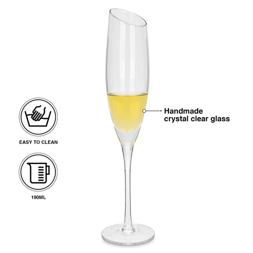 Set of 2 Champagne Glasses Set 190 ml (Glass)