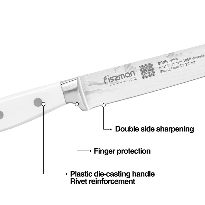8'' Slicing Knife Bonn (X50CrMoV15 steel)