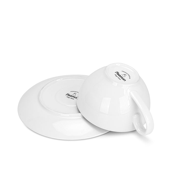 2-Piece Cups FLOREE 430ml with Saucers (New Bone China)