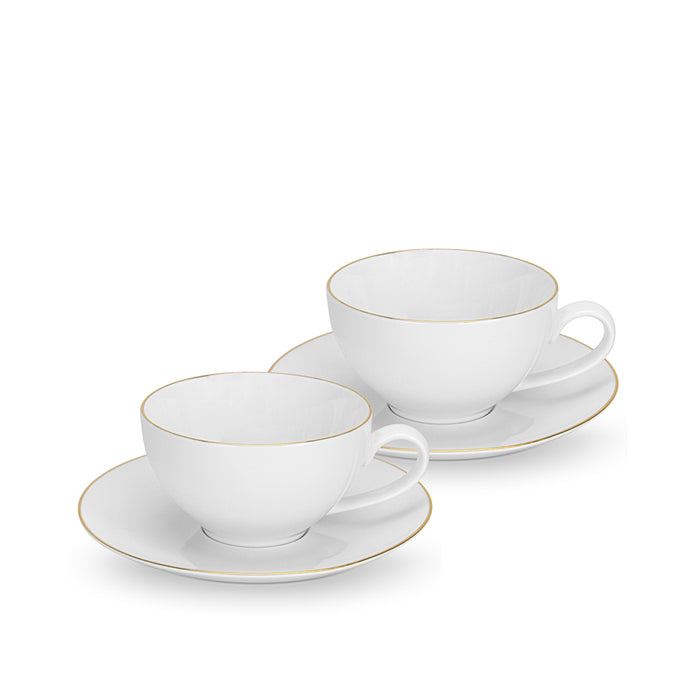 2-Piece Cups FLOREE 430ml with Saucers (New Bone China)