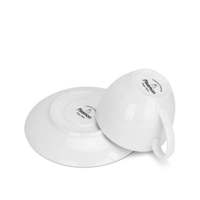 2-Piece Cups FLOREE 270ml with Saucers (New Bone China)