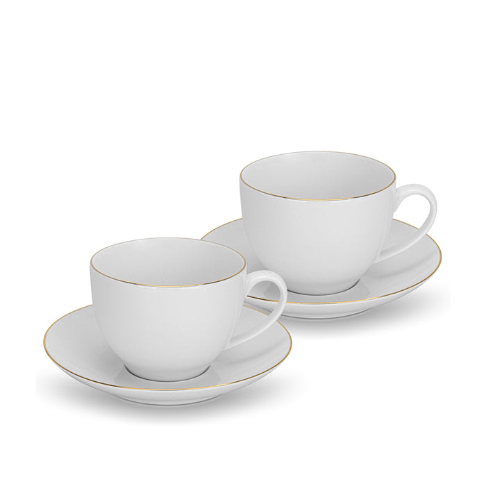 2-Piece Cups FLOREE 270ml with Saucers (New Bone China)