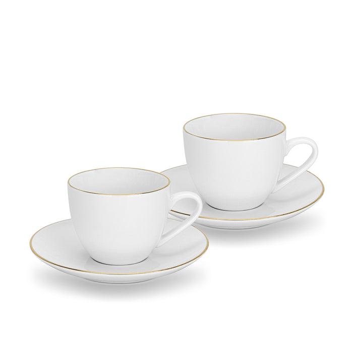 2-Piece Cups FLOREE 120ml with Saucers (New Bone China)