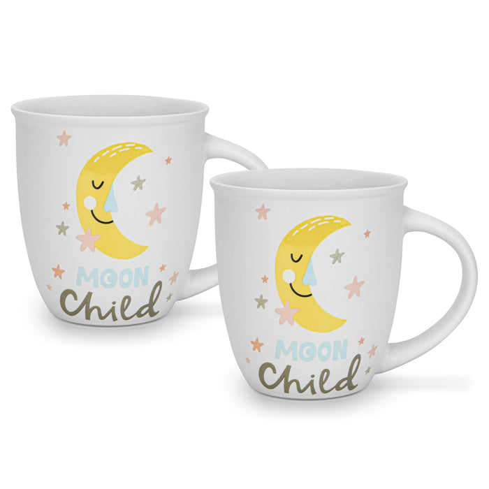 2-Piece Mugs 380ml Moon Child New Bone China