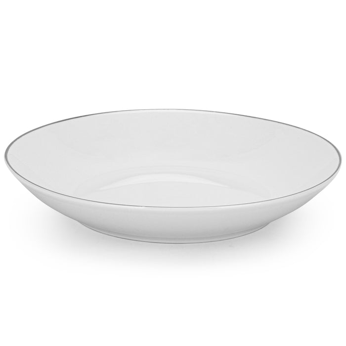 Deep Plate 20cm Milky White Porcelain Aleksa Series