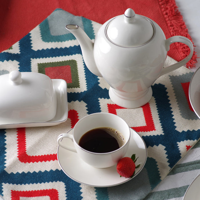 Teapot 1100ml Milky White Porcelain Aleksa Series