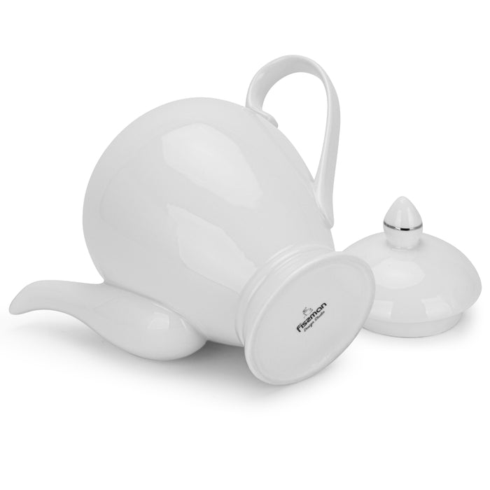 Teapot 1100ml Milky White Porcelain Aleksa Series