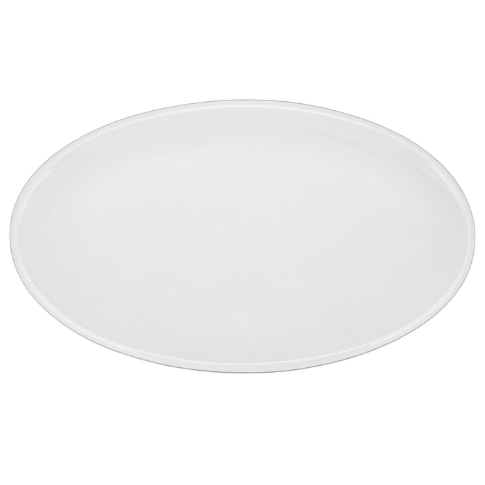 Oval Plate 35cm Milky White Porcelain Aleksa Series