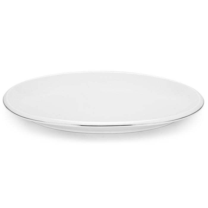 Oval Plate 35cm Milky White Porcelain Aleksa Series