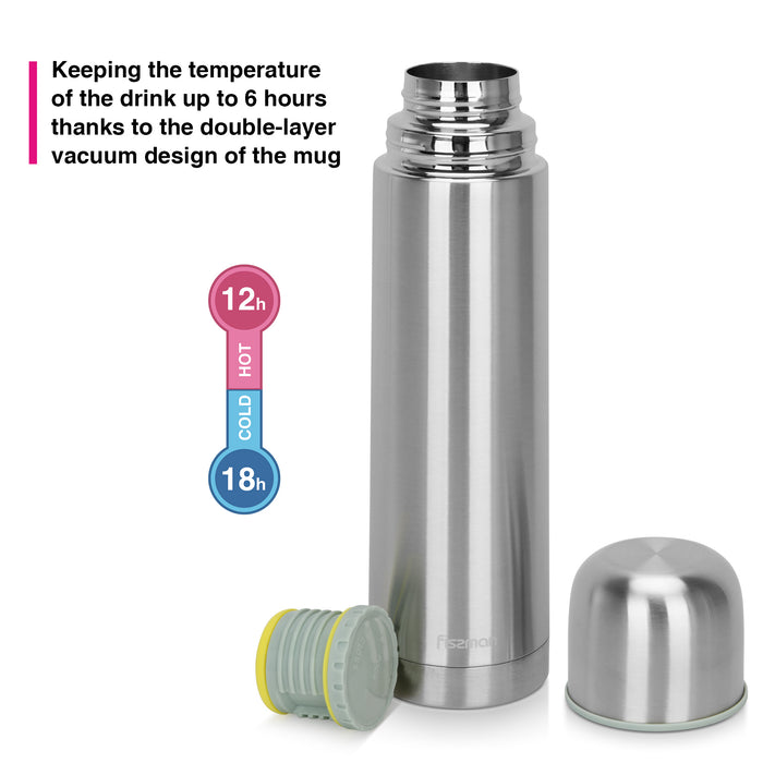 Double Wall Vacuum Flask 750 ml (Stainless Steel)