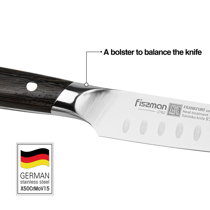5'' Santoku Knife FrankFruit (steel X50Cr15MoV)