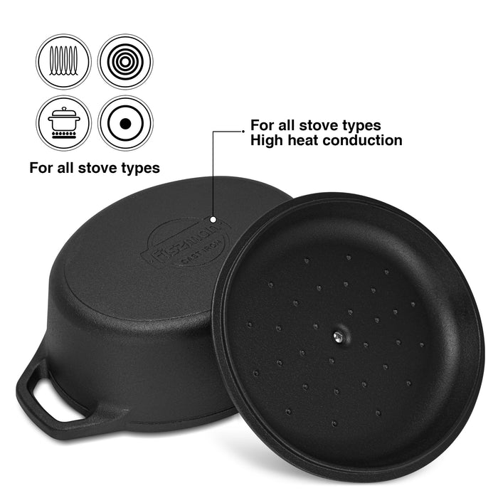 Casserole with Lid  33x26cm/6LTR with lid (cast iron)