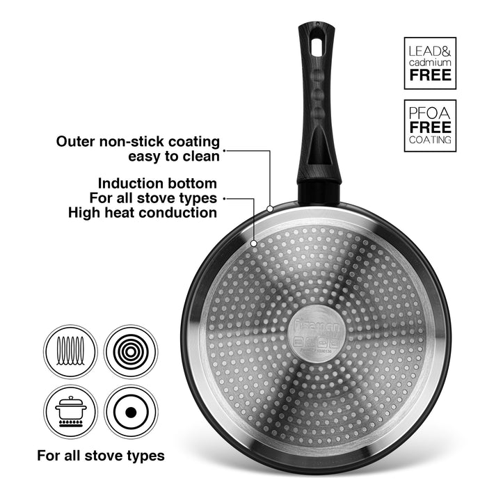 Crepe Pan Angela 24cm with Aluminum and Non- Stick Coating