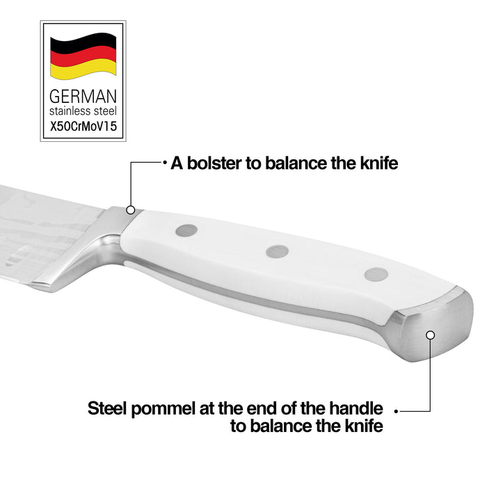 7'' Santoku Knife Bonn (X50CrMoV15 Steel)
