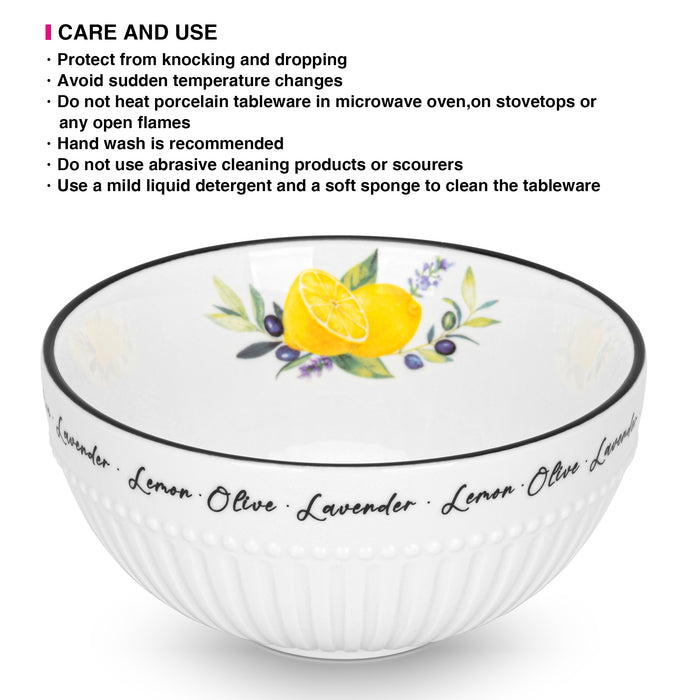2-Piece Bowl Lemon Provence 12cm Porcelain