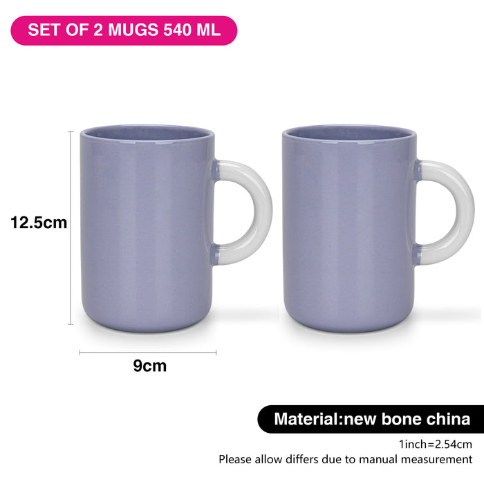 2-Piece  Mugs 540ml  Lilac New Bone China