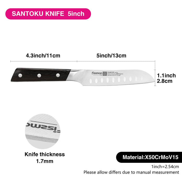 5'' Santoku Knife FrankFruit (steel X50Cr15MoV)