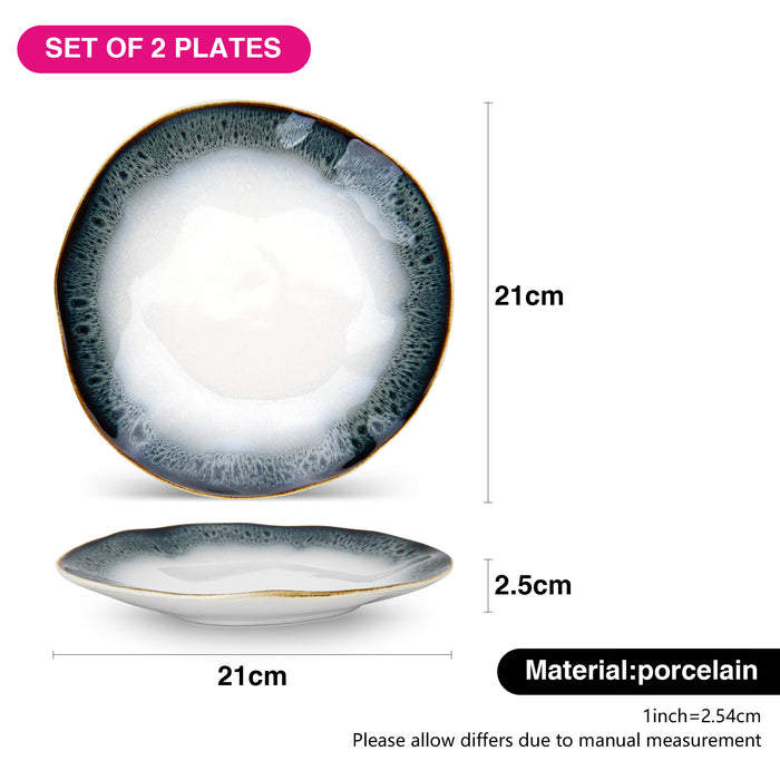 Set of 2 Plates GALACTICA 21 cm (Porcelain)
