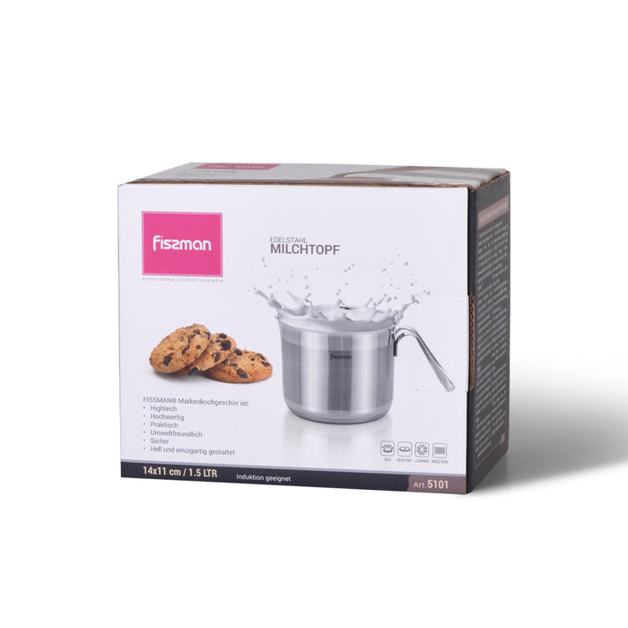Stainless Steel Milk Pot 1.5L (14cm) Silver